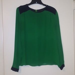 Green flowy blouse